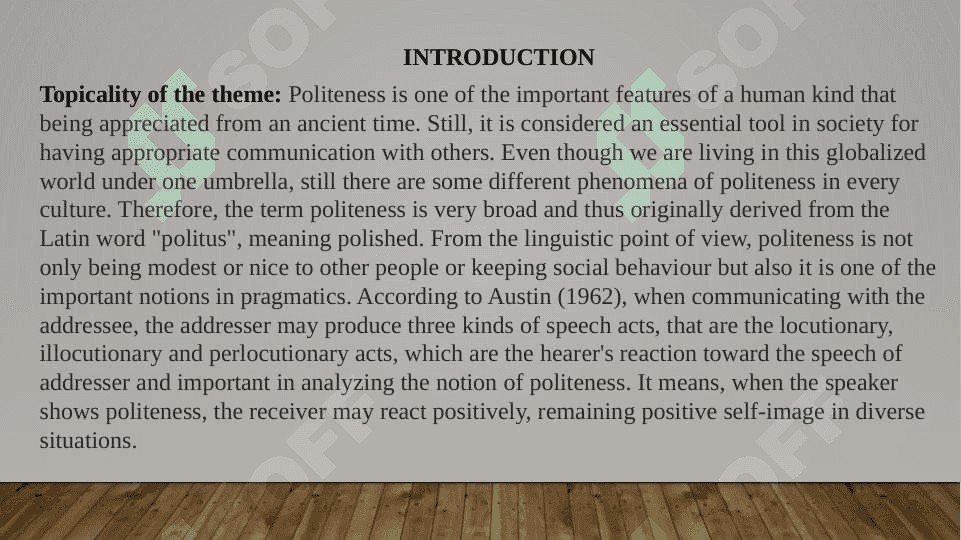Аnalyzing the Discourse of Politeness of Uzbek Learners of the English Language 4