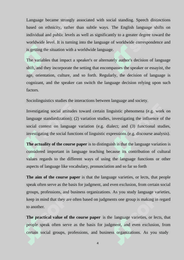 Social factors that necessitate language varieties 4