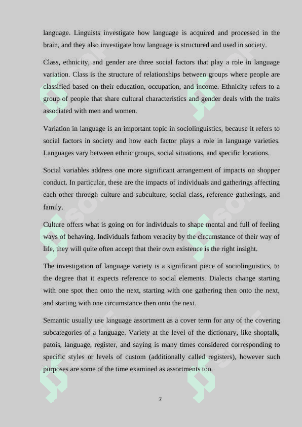 Social factors that necessitate language varieties 7