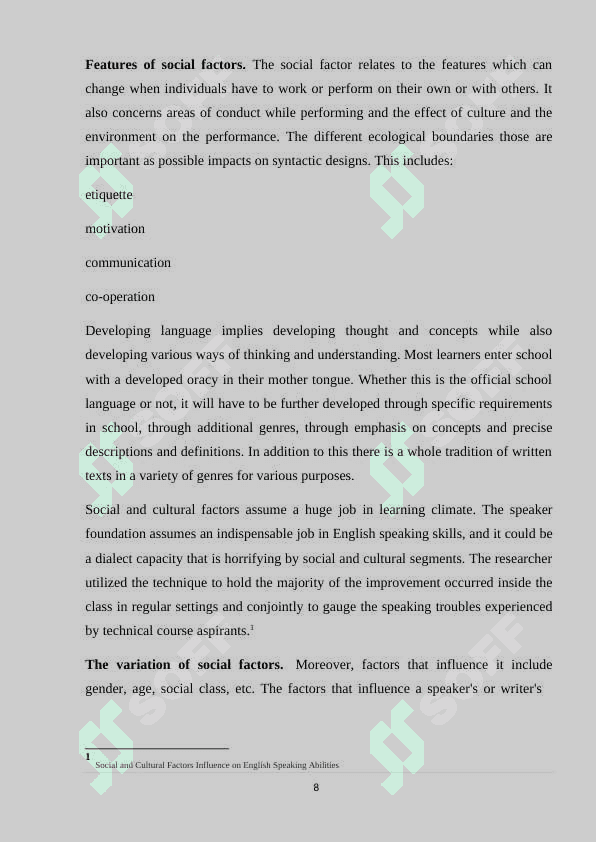 Social factors that necessitate language varieties 8