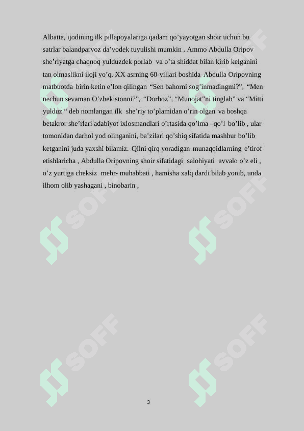 Abdulla Oripov she’riyatida sevgi-muhabbat mavzulari 3