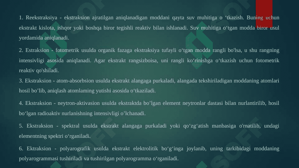 Ekstraksion jarayonlarning turlari 3
