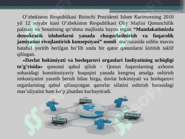 Ахbоrоt sоhаsini islоh qilish, ахbоrоt vа so’z erkinligini tа’minlаsh 4