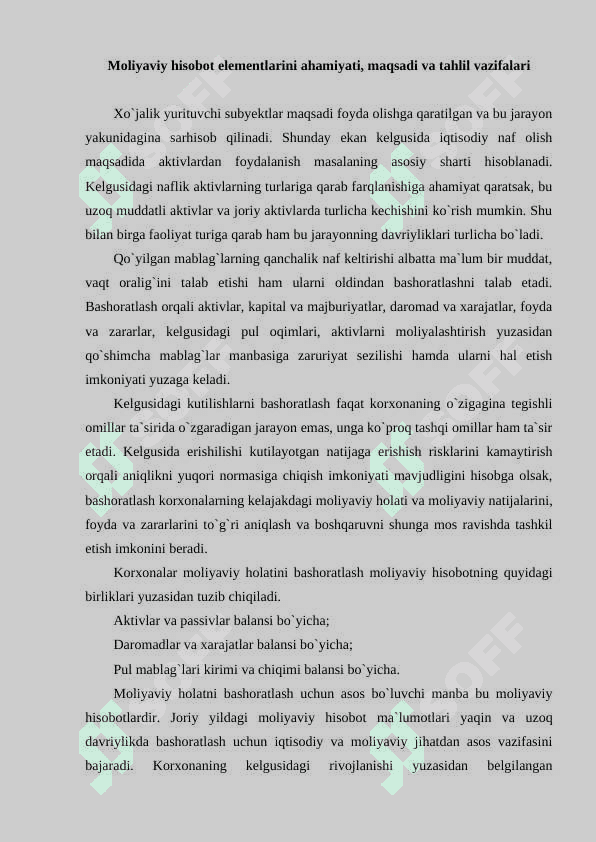 Moliyaviy hisobot elementlarini bashoratlash 2