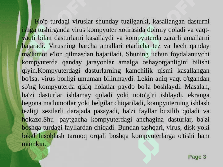Kompyuter viruslari va virusdan himoyalanish 3