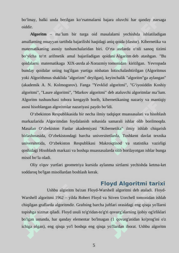 Floyd algoritmi. 5