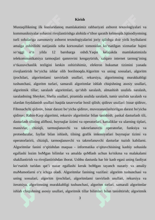 Ketma-ket tanlash algoritimida samarali algoritm            tushunchasi 3
