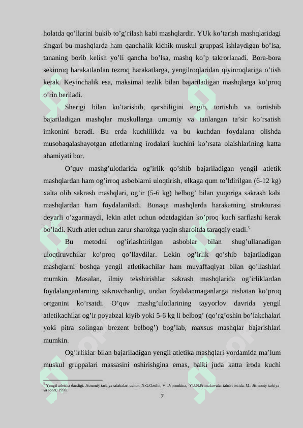 Yugurish turlari texnikasini o’rgatishni takomillashtirish 7
