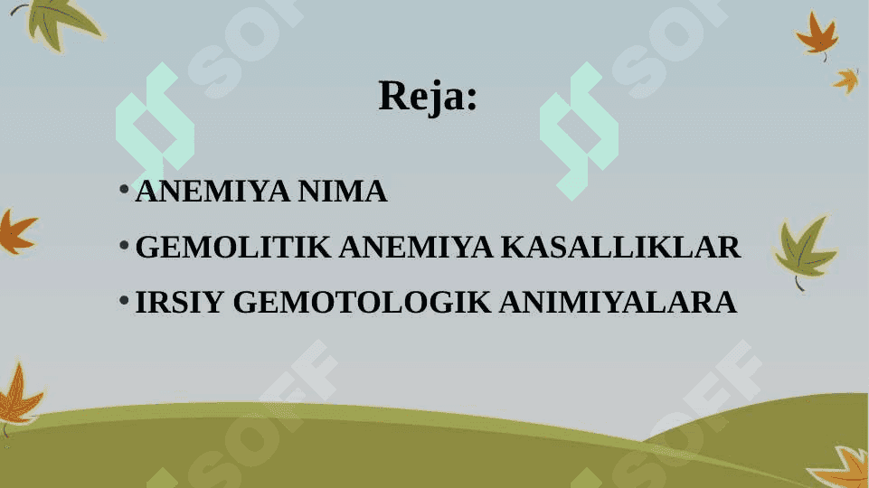 Irsiy gemolitik anemiyalar 2
