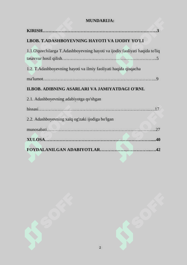 SINFDAN TASHQARI OʻQISH DARSLARIDA T.ADASHBOYEV IJODINI OʻRGATISH 2