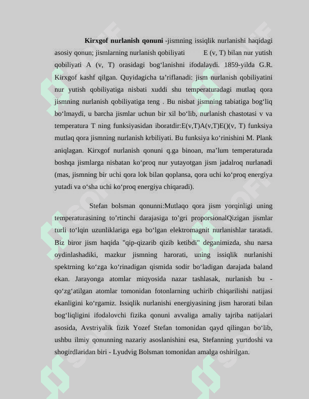 Issiqlik nurlanishi 2