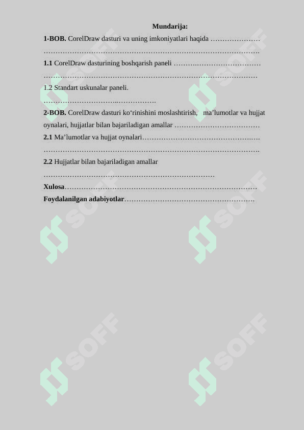 Grafik fayllarni  import va eksport qilishda CorelDraw dasturining ijobiy jihatlari. 2