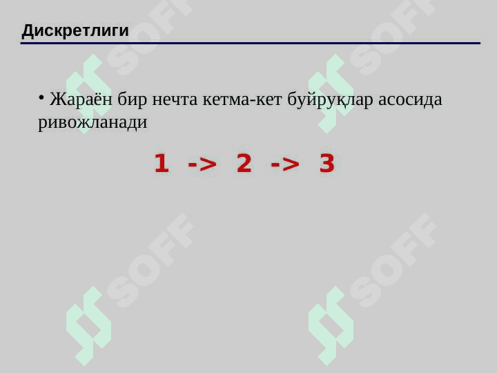 Информатика ва алгоритмлашнинг асосий тушунчалари. Алгоритмлаш асослари. 6