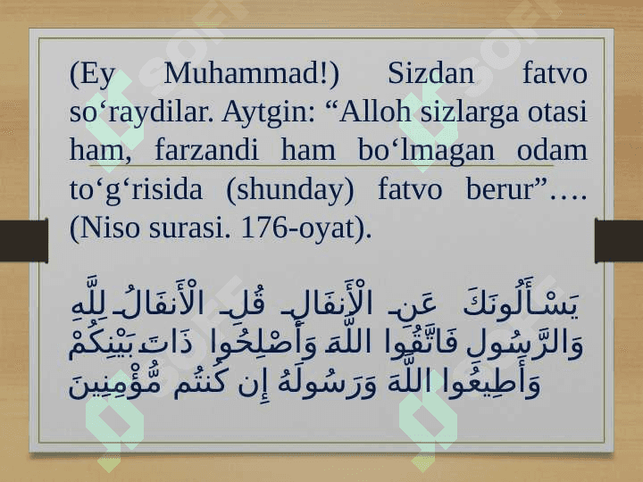 FATVO ASARLARNING  TURLARI 5