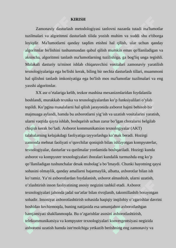 Berilganlarning strukturasi uchun algaritim 3