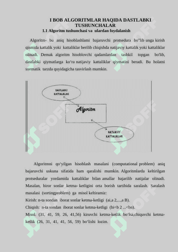 Berilganlarning strukturasi uchun algaritim 6