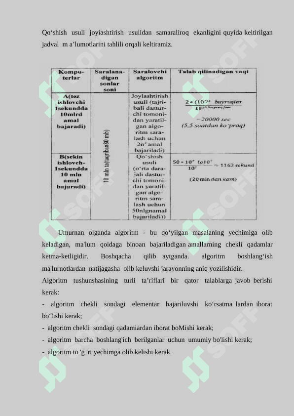 Berilganlarning strukturasi uchun algaritim 8