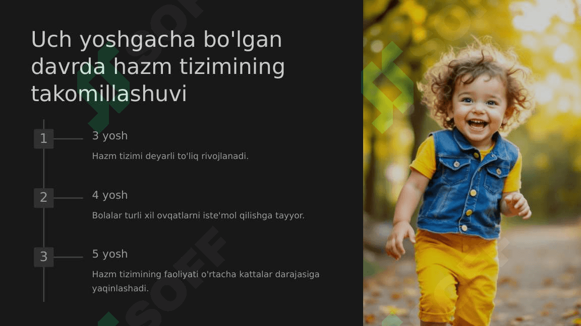 Hazm a'zolarining postnatal taraqqiyoti 8