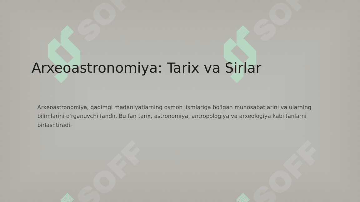 ARXEASTRONOMIYA YORDAMCHI TARIX FANI 3