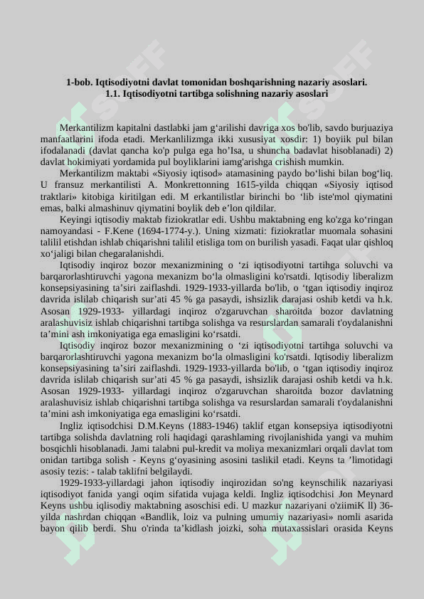 Iqtisodiyotni davlat tomonidan tartibga solishning mohiyati va zarurligi. 4