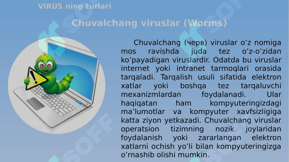 AXBOROT XAVFSIZLIGIDA VIRUS VA ANTIVIRUS DASTURLARI 8
