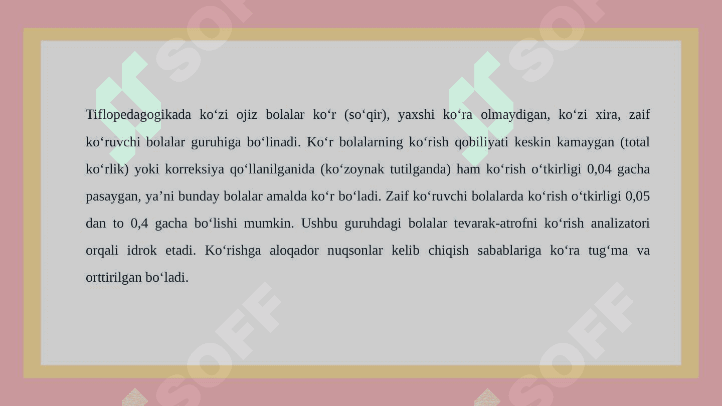 Ko’rishida nuqsoni bo’lgan bolalar 2