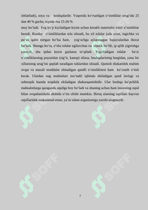 Qirqbo’g’imtoifa o’simliklar bo’limi    KURS ISHI 7