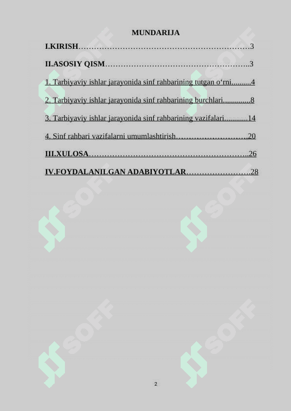 MAKTABDAGI TARBIYAVIY ISHLAR TIZIMIDA SINF RAHBARNING FAOLIYATI 2
