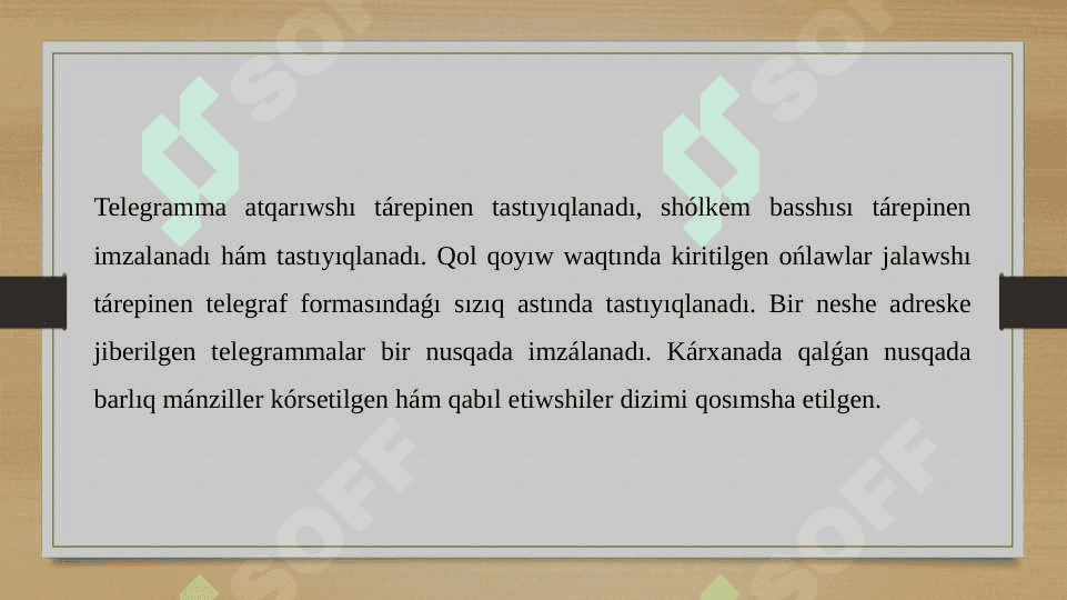 Telegramma hám telefonogramma 8