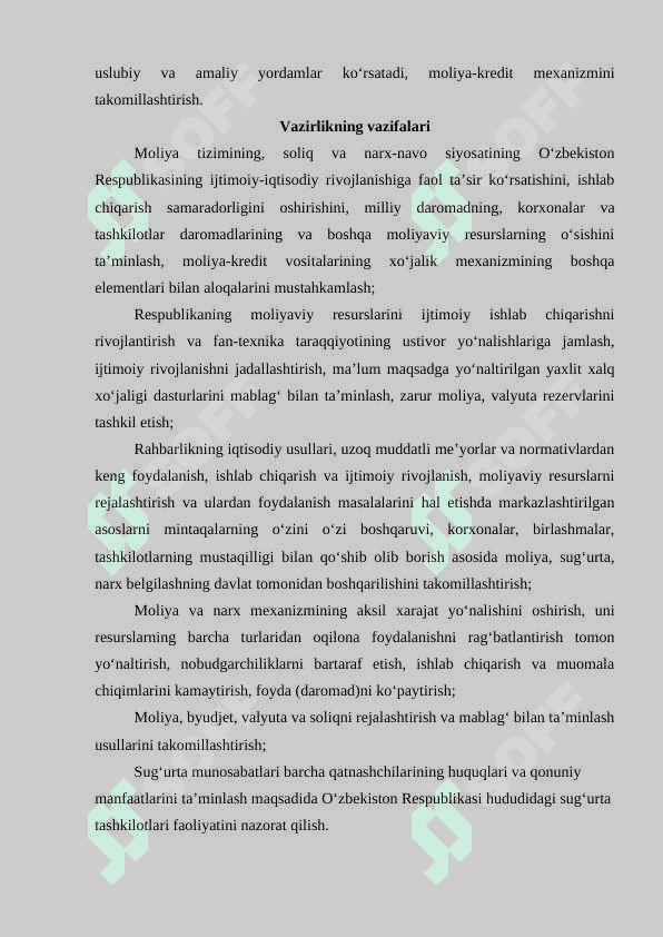 Oʻzbekiston Respublikasi Moliya vazirligi 8