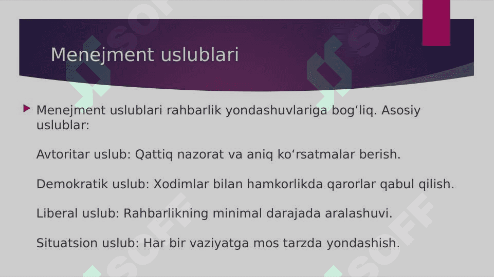 Menejment funksiyalari uslublari va texnologiyalari 3