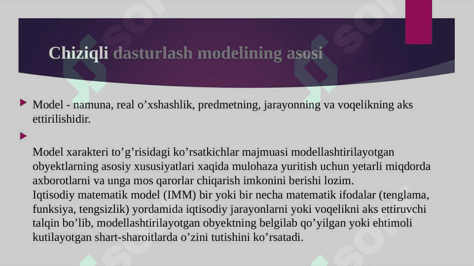 BOSHQARUV HISOBIDA CHIZIQLI DASTURLASH MODELI 2