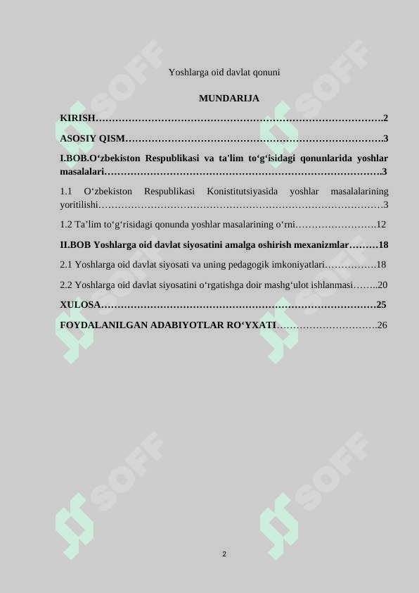 Yoshlarga oid davlat qonuniYoshlarga oid davlat qonuni 2