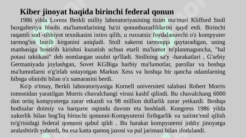 Kompyuter jinoyatchiligi tarixi 6