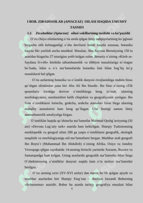 ZIRADOSHLAR  (APIACEAE)  OILASI 4