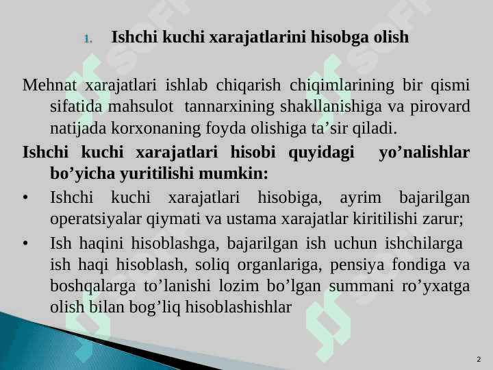 MEHNAT HAQI  XARAJATLAR TAHLILI 2
