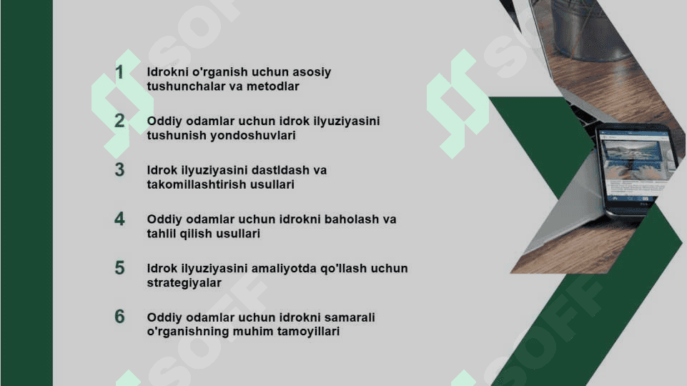 Idrok. Idrok ilyuziyasini organish metodlari 4