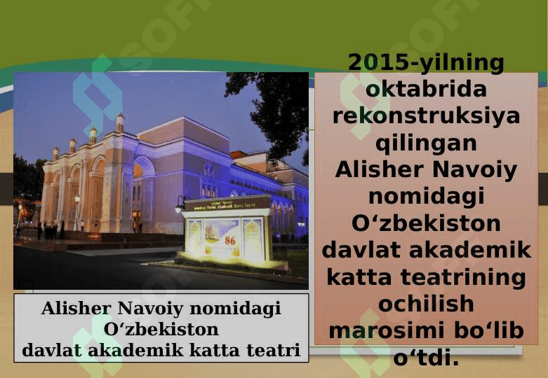 Mustaqillik yillarida O‘zbekiston madaniyati va san’ati. 3