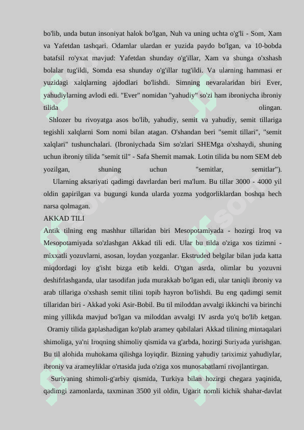 Semit tillar guruhi 3