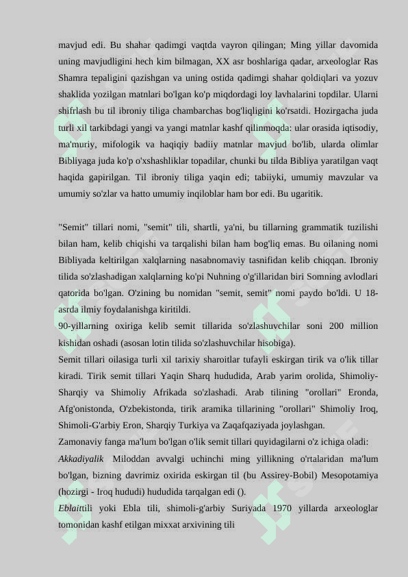 Semit tillar guruhi 4