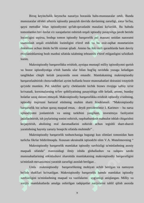 Makroiqtisodiy nisbatlar va uning tasir etuvchi omillar 8