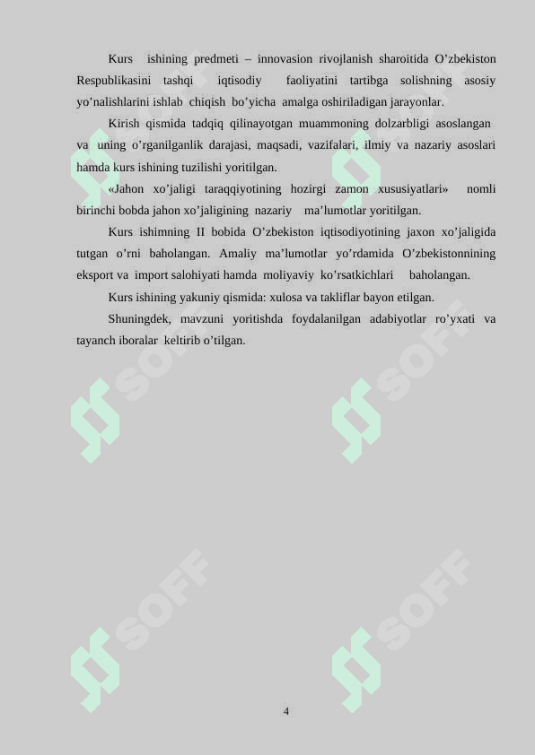 Jahon xo’jaligi taraqqiyotining  hozirgi zamon  xususiyatlari 4