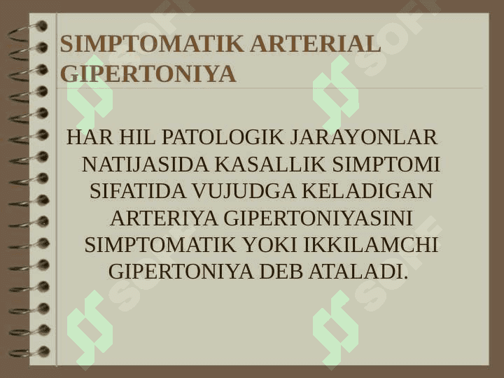 Simptomatik arterial gipertenziya. 2