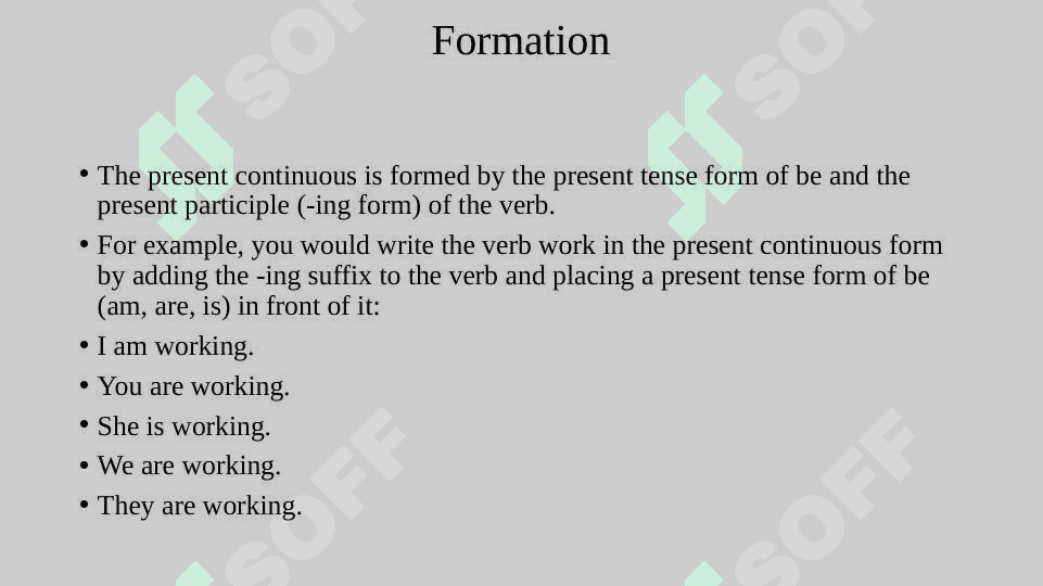 Present continuous tense 3
