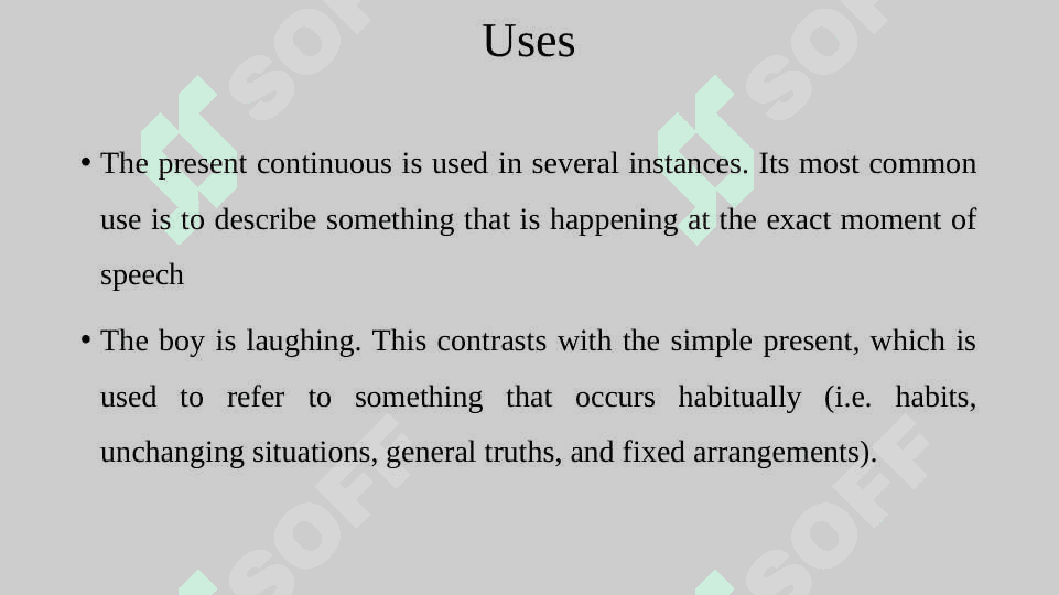Present continuous tense 4