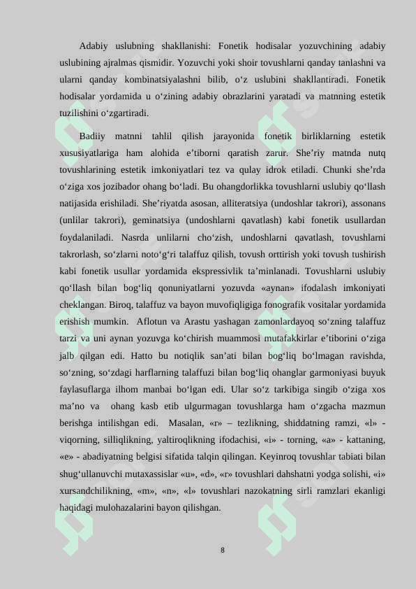 BADIY MATNDA FONETIK HODISALAR 8