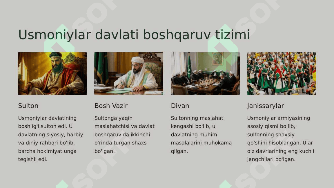 XII- XVII asrlarda Usmoniylar davlati. 4