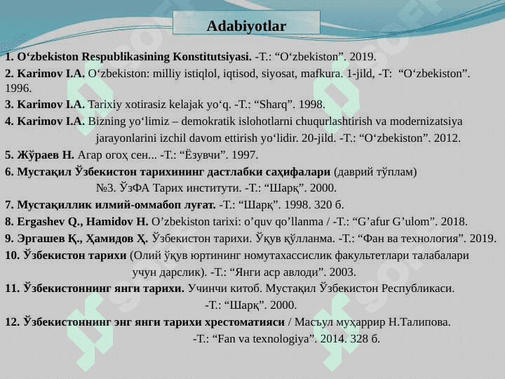 О‘ZBEKISTON TANLAGAN MUSTAQIL RIVOJLANISH YО‘LI VA UNING AHAMIYATI 2