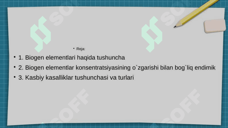 Biogen elementlar konsentratsiyasi o`zgarishi bilan bog’liq endemik va kasb kasalliklari 2