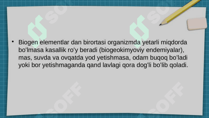 Biogen elementlar konsentratsiyasi o`zgarishi bilan bog’liq endemik va kasb kasalliklari 5